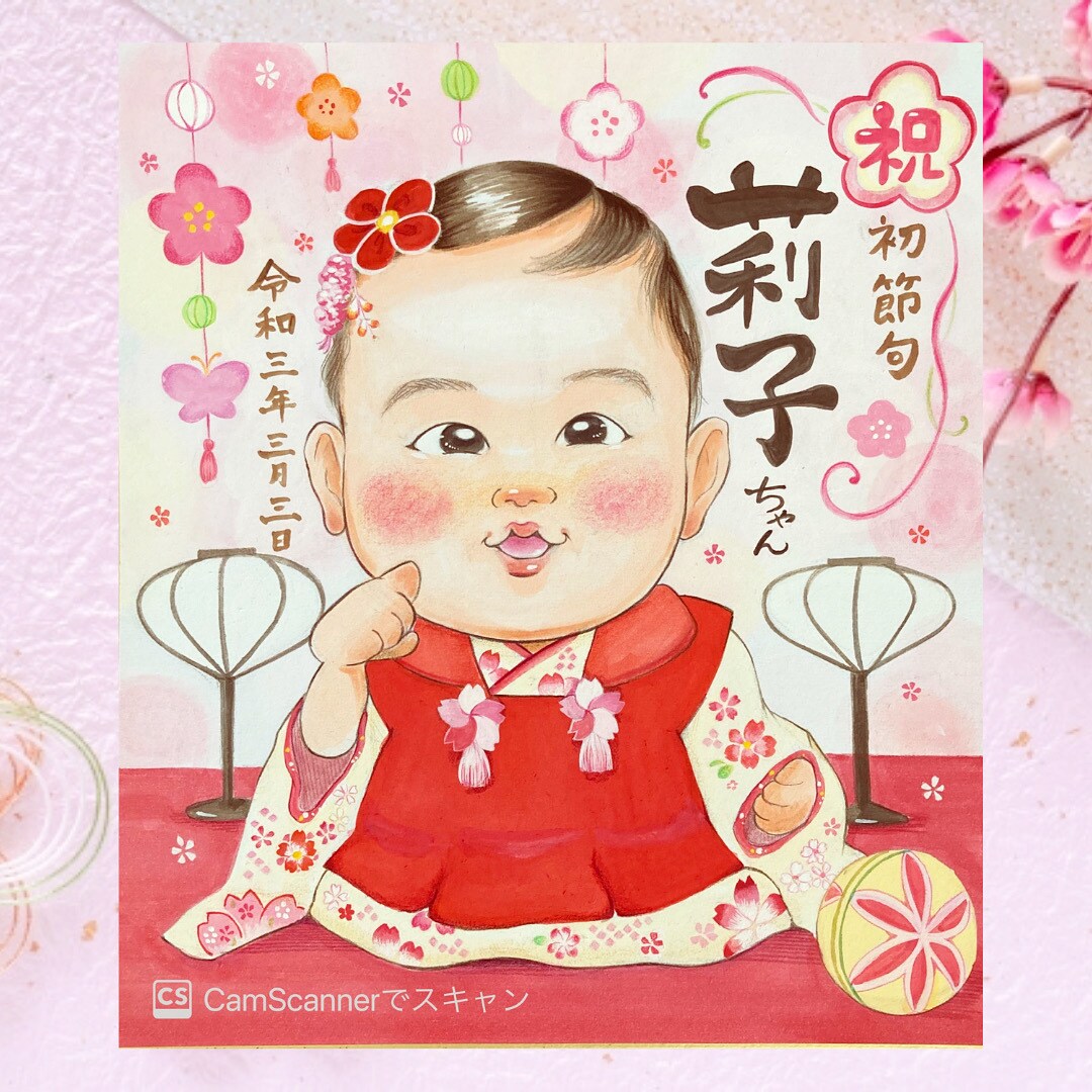 色紙サイズ＊手描き＊ほっとする似顔絵お描きします 送料無料・プレゼントにピッタリ♪ イメージ2