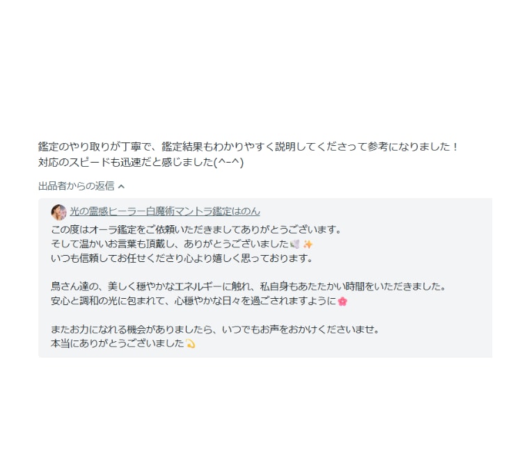 愛鳥さんのオーラから心や状況を鑑定いたします お色やイメージから伝わるサインを優しく読み解きます イメージ6