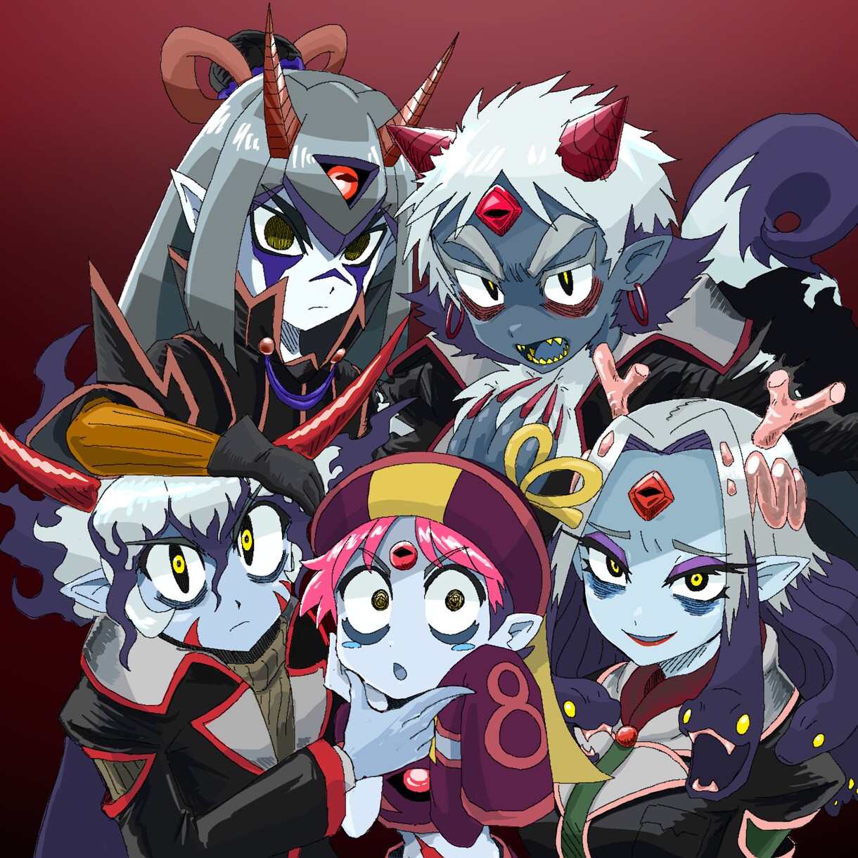 人間人外怪獣のかわいいイラスト描きます 種属問わずの可愛い立ち絵、アイコン、デザインこなします。