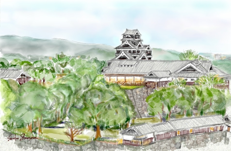 好きな風景をデジタル水彩画で描きます 旅行先の想いでの風景やいつも見る風景を絵葉書にしませんか イメージ6