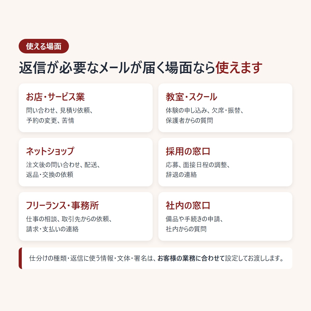 Gmailの仕分けと返信下書きをAIで自動化します 送信は人の手で。AIはGmailに触れない安全設計 イメージ5