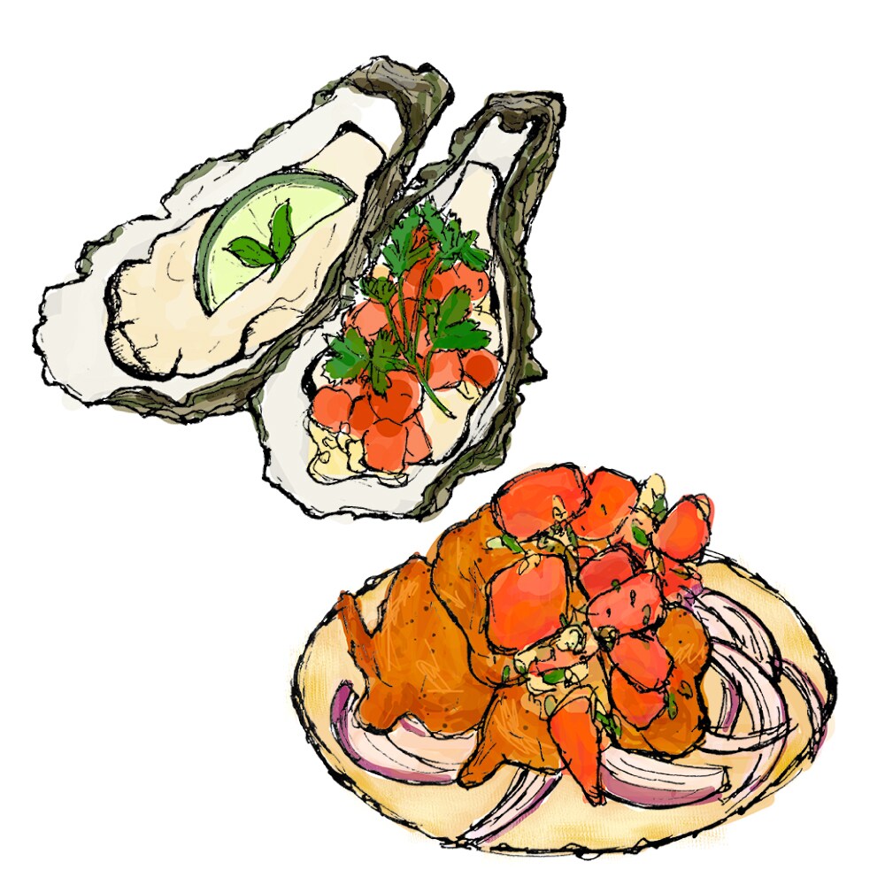 お洒落で美味しそうなカラーイラスト描きます メニューやパンフレットにピッタリ！手書きで温かみのある絵です イメージ6