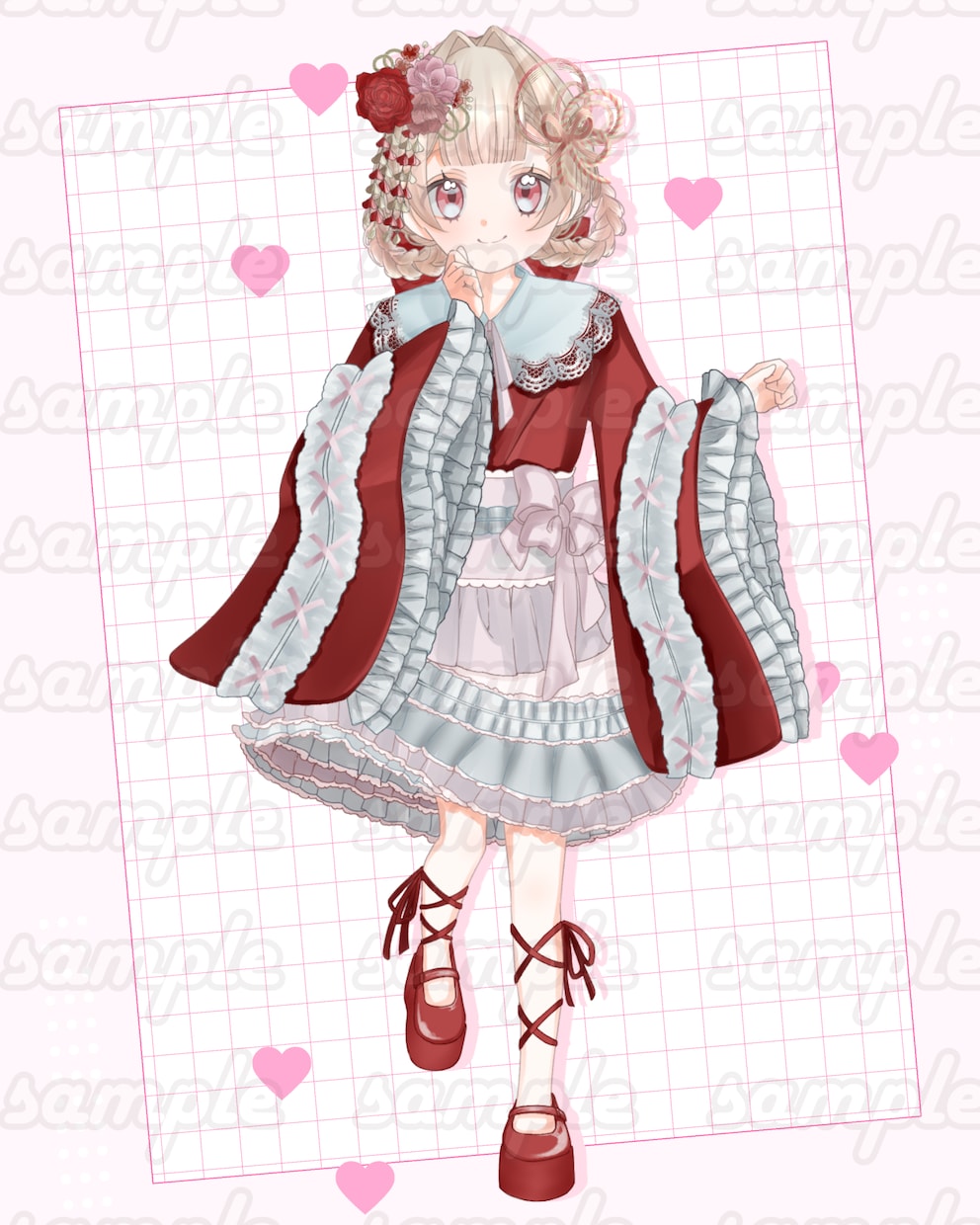 あなたの立ち絵を和ロリータ風にアレンジします ♡ SNS使用、商標利用OK！お気軽にお問い合わせください⟡ イメージ1