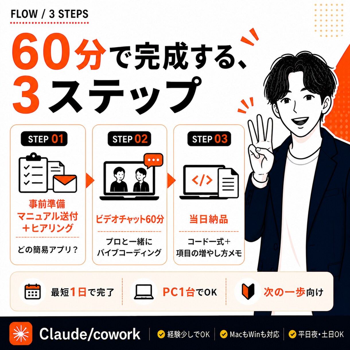 簡易アプリをプロと一緒に60分で作ります プロと一緒にバイブコーディングで簡易アプリ制作 イメージ3