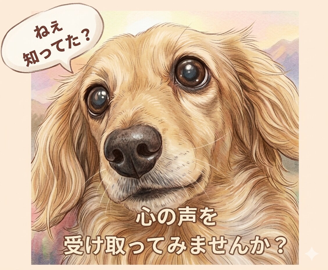 アニマルコミュニケーションで繋がる心の声届けます 質問3つ/うちの子からの言葉と、カードからの導きをお届け イメージ1