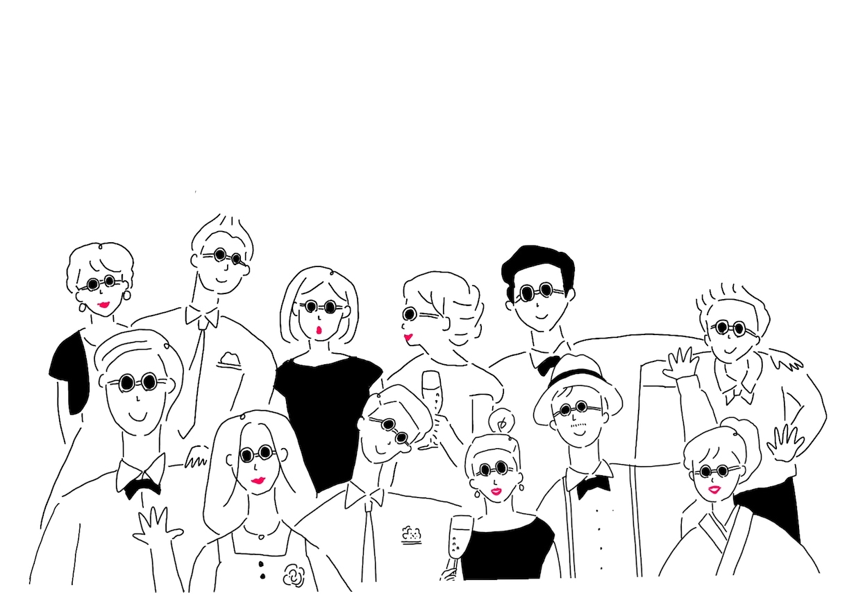 線画【オシャレで可愛い線画】イラスト描きます 結婚式用のウェルカムボード作成にも♡ イメージ2