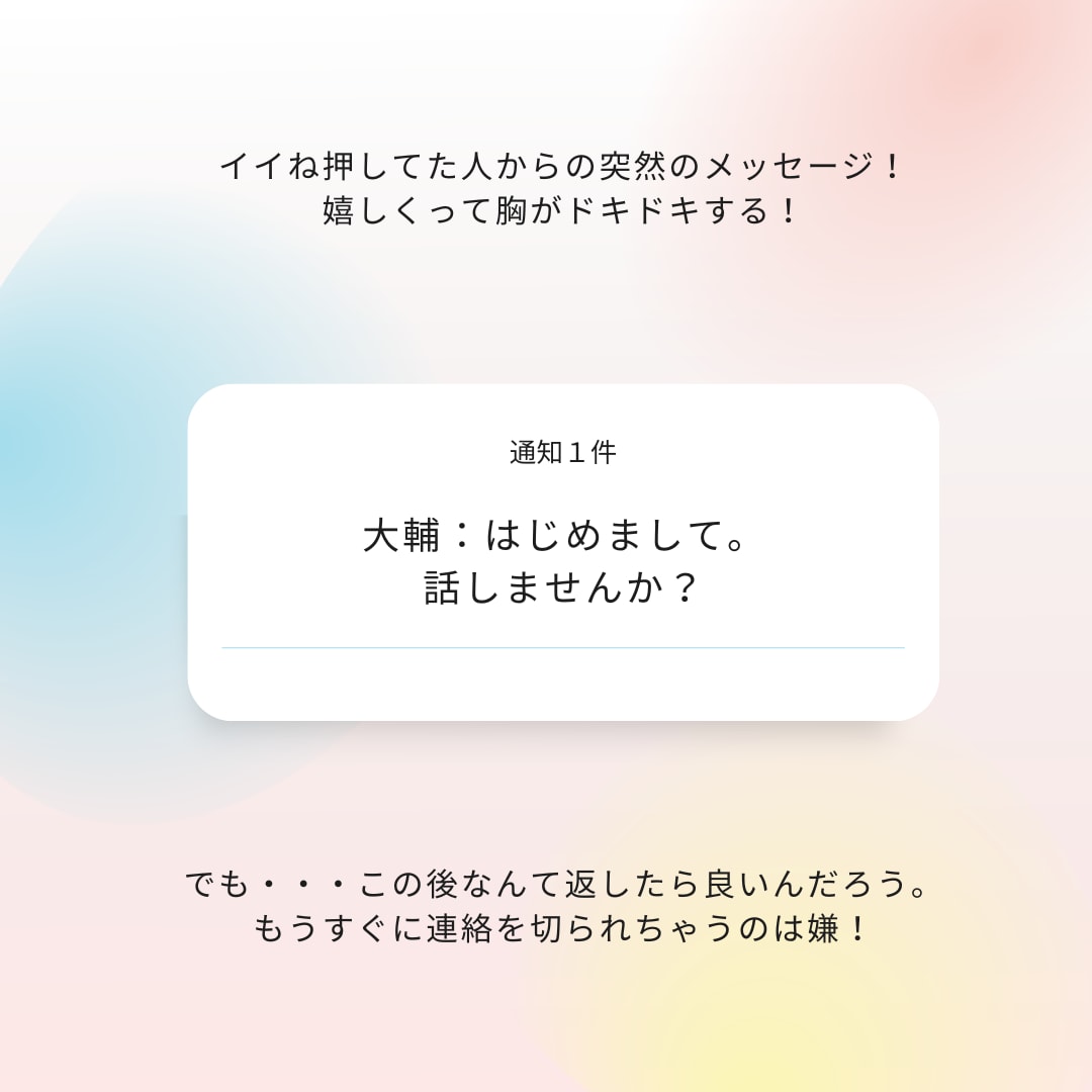 マッチングアプリでの恋愛成就率を高めます 「会うまでに連絡が途切れる」この悩みを解消します イメージ1