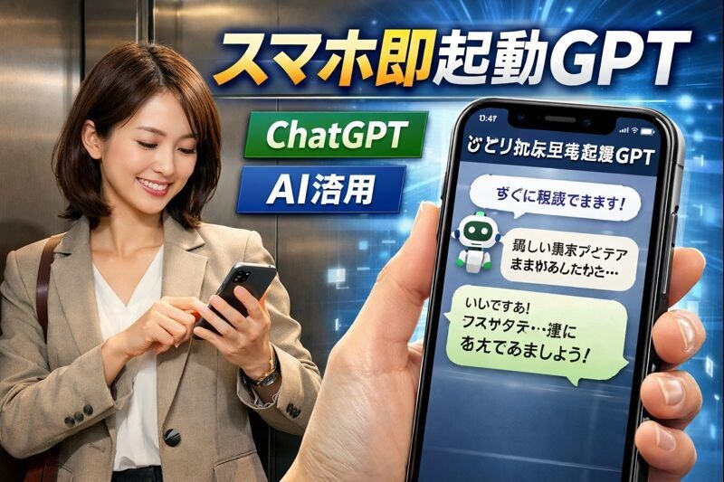 スマホ即起動GPT｜社長の思考整理AI作ります ひとり社長の脳内を60秒で整理して、次の一手を3つに絞る イメージ1