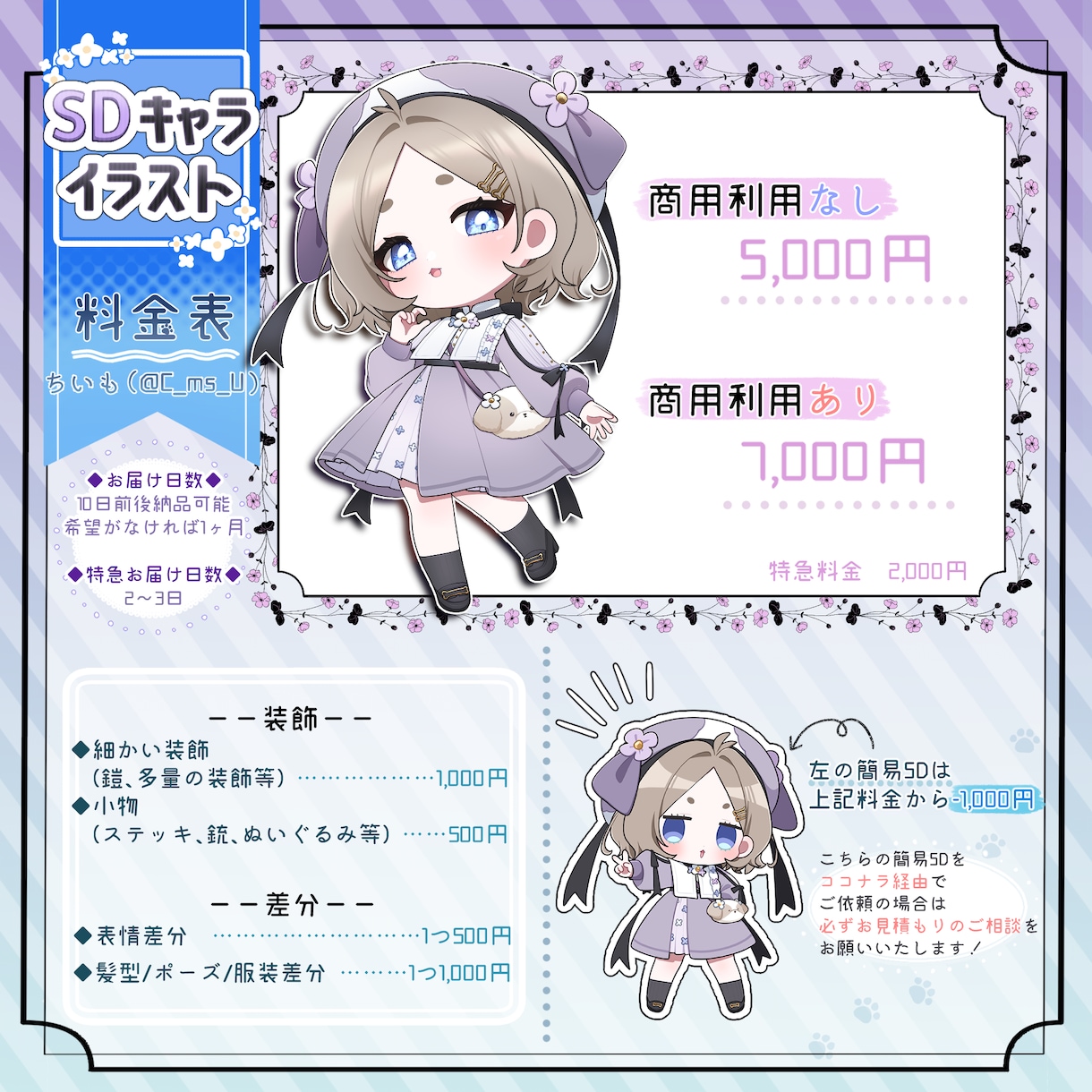 もちもち可愛いSD(デフォルメ)キャラ描きます ✴︎Vtuber様多数ご利用！個人的利用も大歓迎です✴︎ イメージ2
