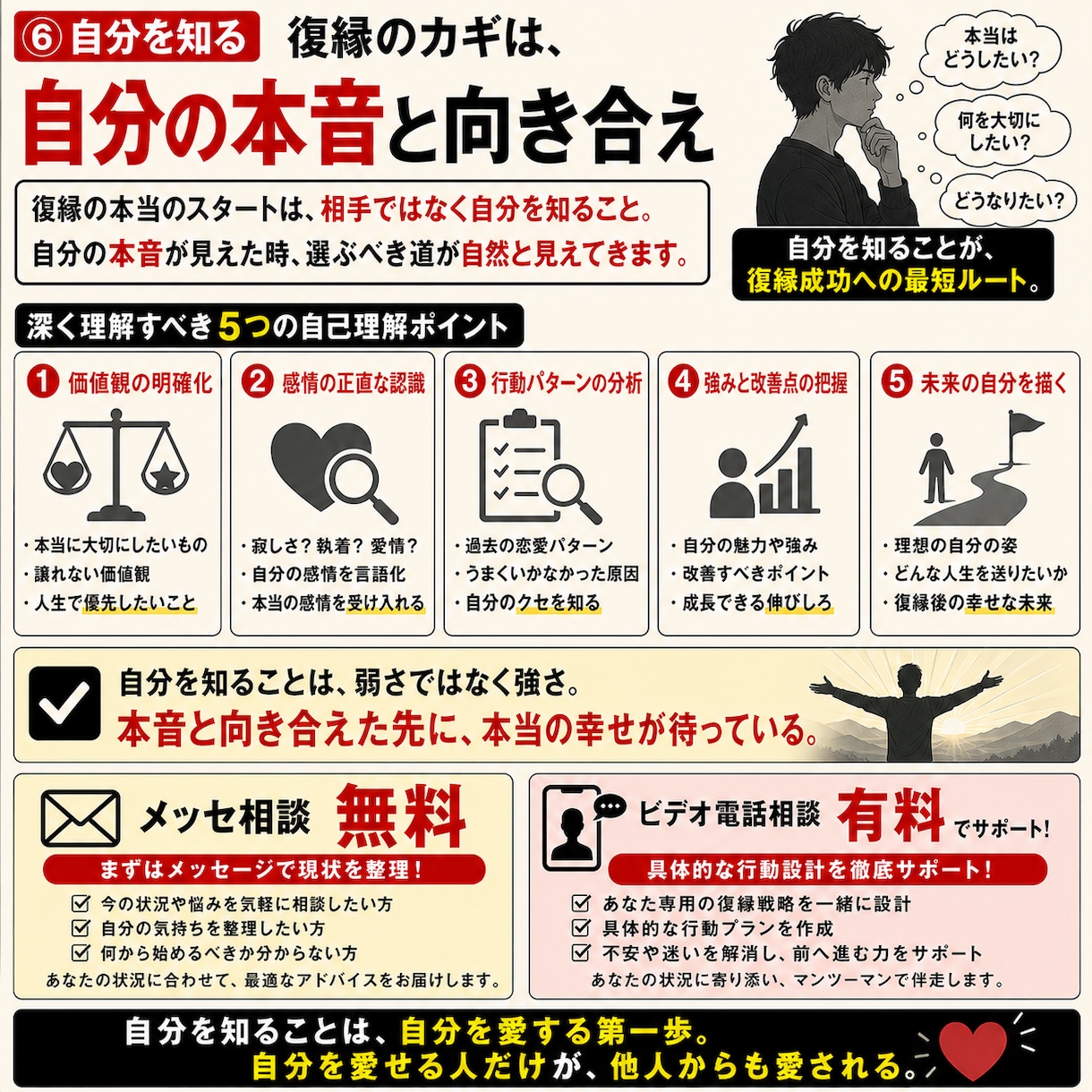 復縁とは何か 現実を直視を手伝います 他人はコントロールできない。変えられるのは、自分だけ。 イメージ10