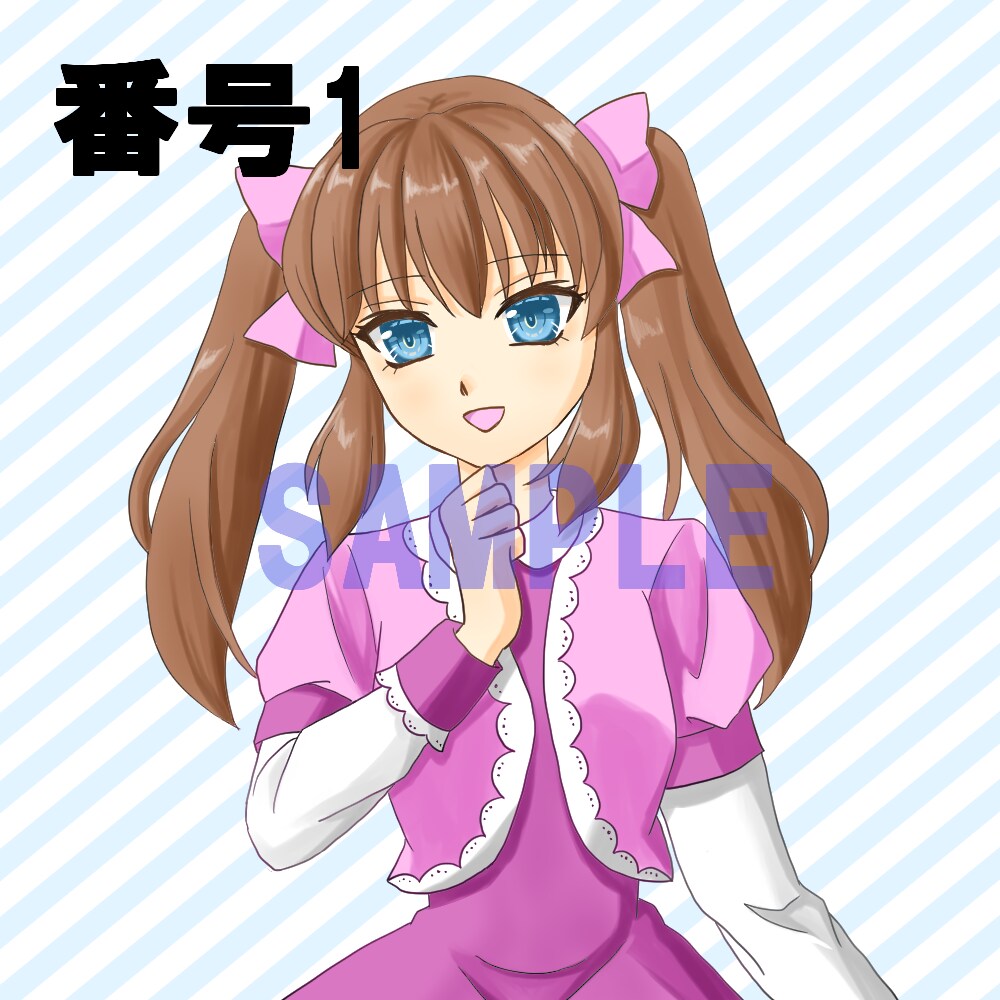 女の子のアイコン1点500円でお売りします 完成絵の女の子のアイコン(背景あり) イメージ1