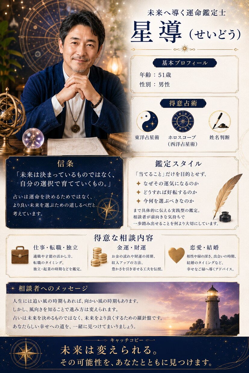 鑑定書付き☆総合運☆あなたの運命を鑑定します 東洋占星術×西洋占星術×姓名判断　総合運（仕事・金・恋愛） イメージ2