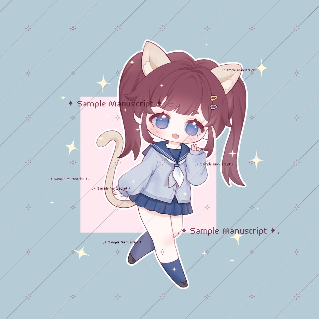 かわいい♡ミニキャラ描きます アイコン、グッズ、ステッカーなどに♡ イメージ3
