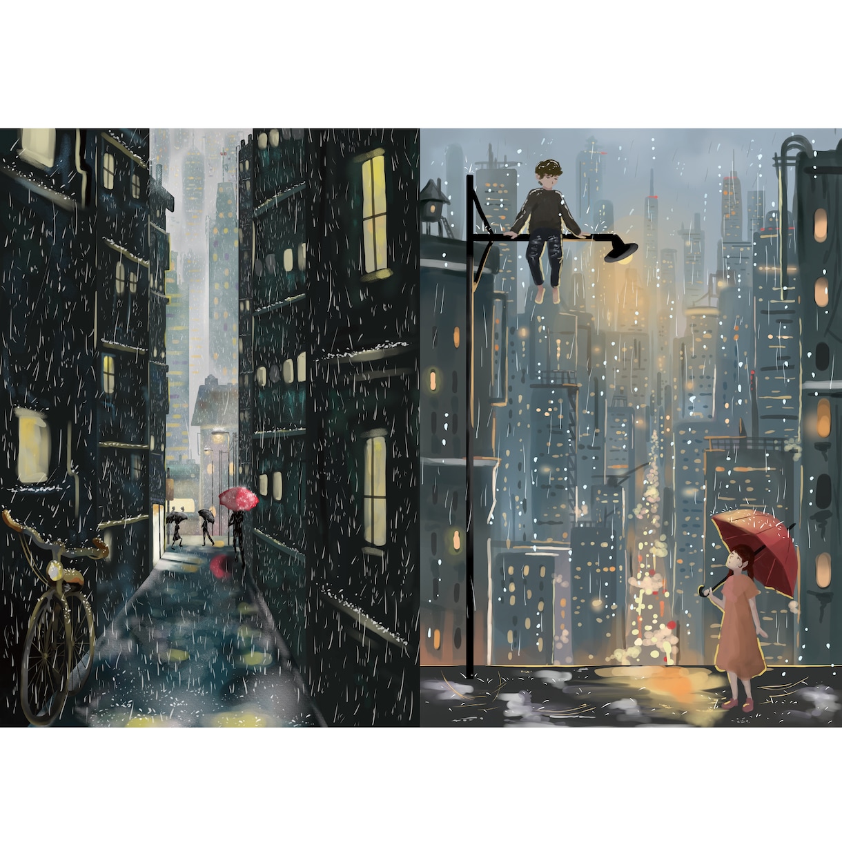 おしゃれで雰囲気のある背景イラスト描きます ヘッダー画像や挿絵、配信背景、書籍の表紙デザインに！ イメージ9