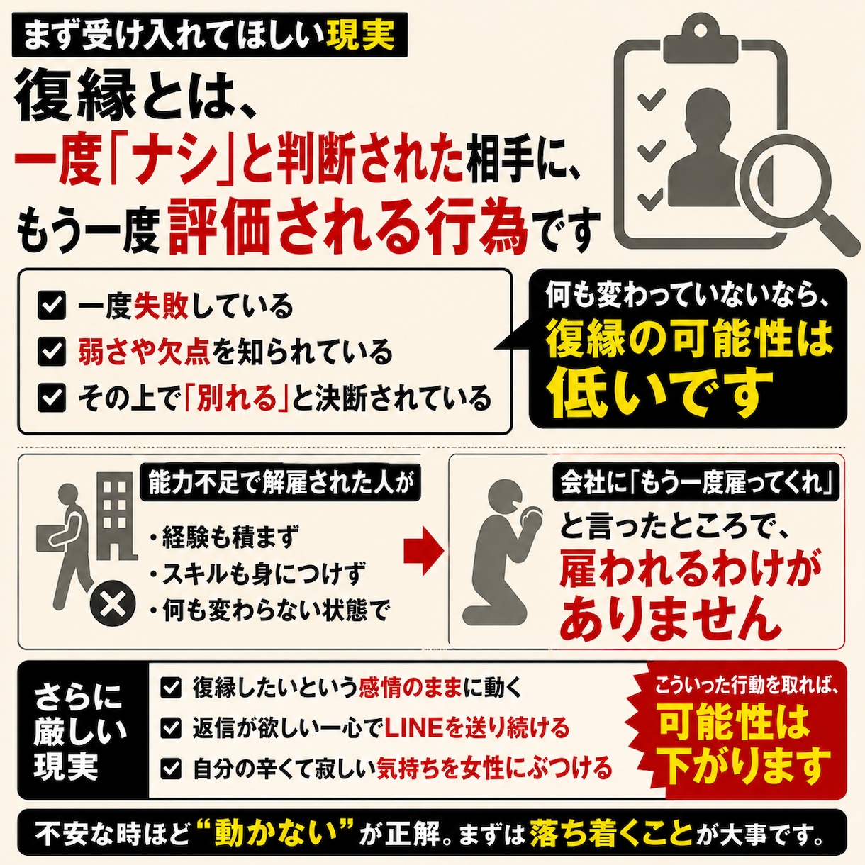 復縁とは何か 現実を直視を手伝います 他人はコントロールできない。変えられるのは、自分だけ。 イメージ2