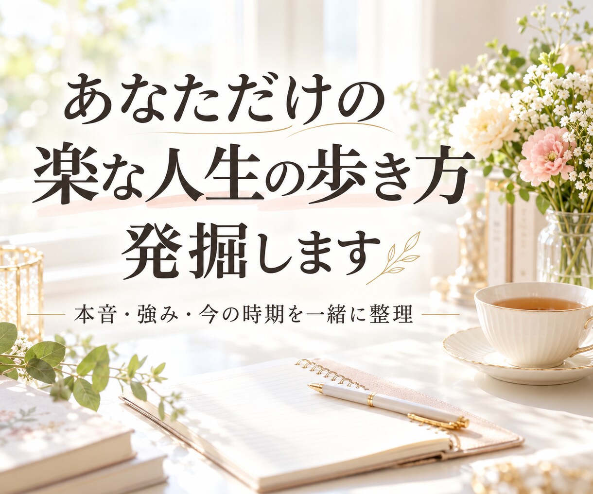 あなただけの楽な人生の歩き方、発掘します 90分、世界にひとりのあなたを一緒に知りにいきます イメージ1