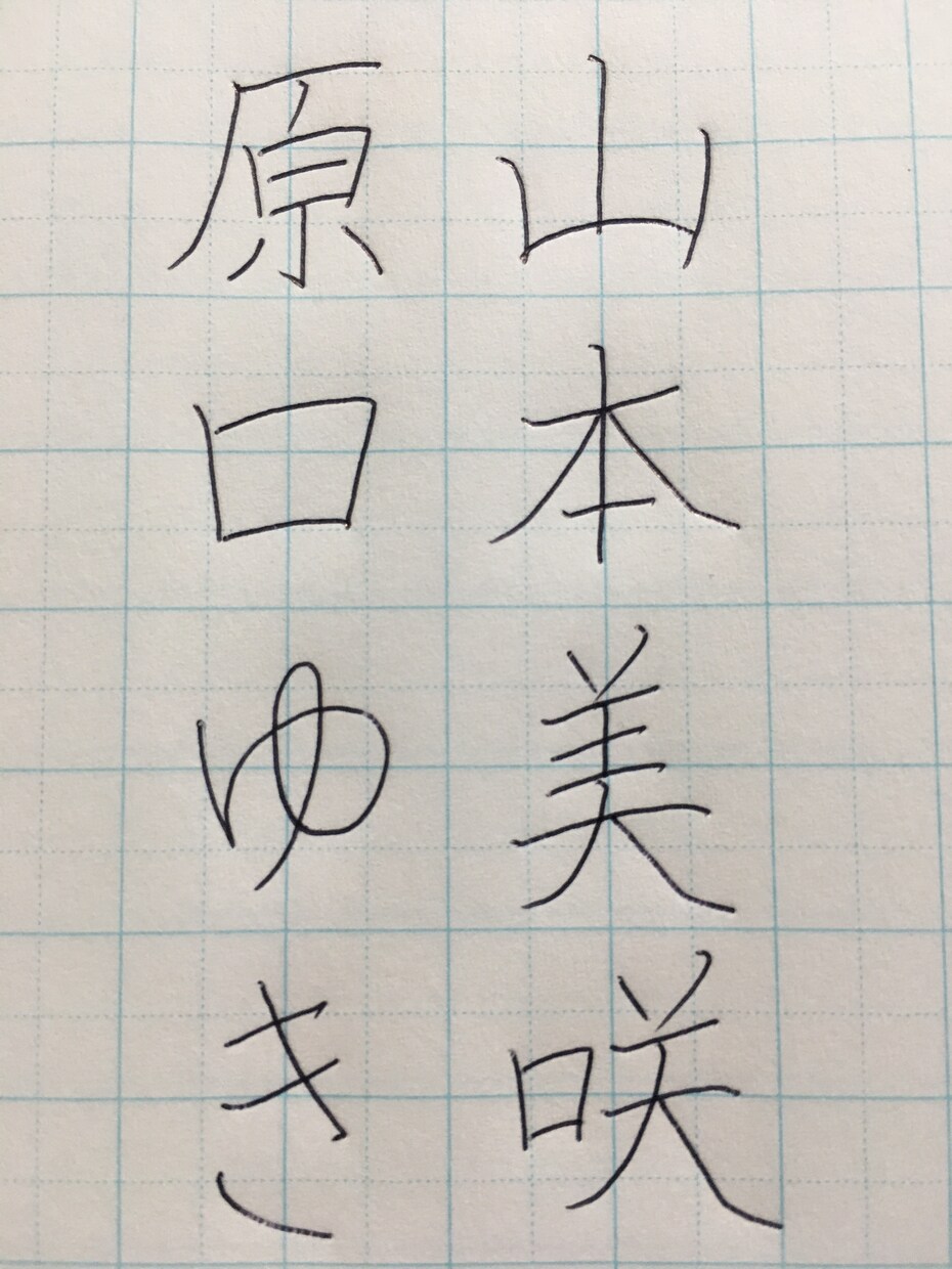 名前のお手本を書きます ご自分の名前をもっと綺麗に書きたい方へ イメージ1