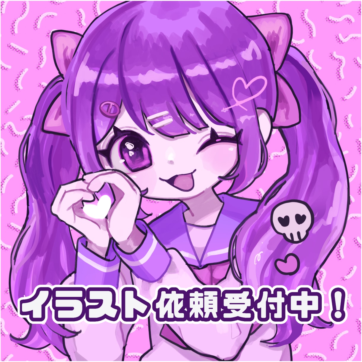 1週間で納品可能！1枚1枚心を込めてお描きします SNSで目を引くかわいい厚塗り風イラストはいかがですか？ イメージ1