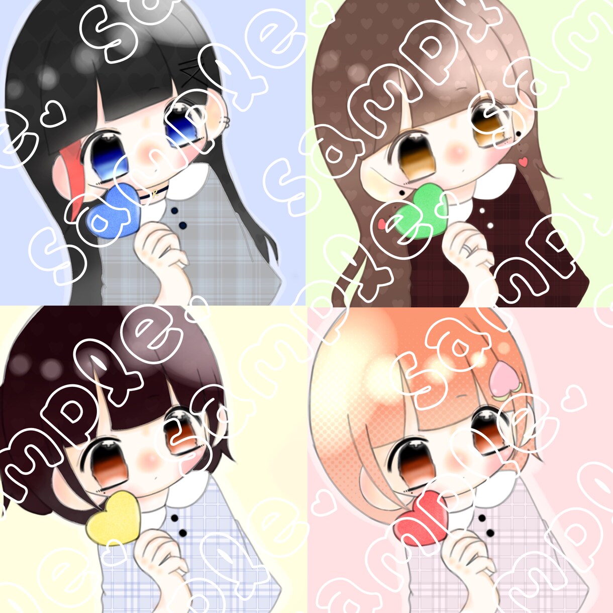 アイコン･ヘッダー等【イラスト依頼】受け付けてます デフォルメ･等身等を描きます(^^)/ イメージ1