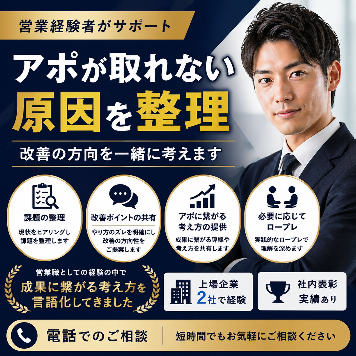 アポが取れない原因を即特定します 営業の課題を整理し改善の方向を提示します。 イメージ1