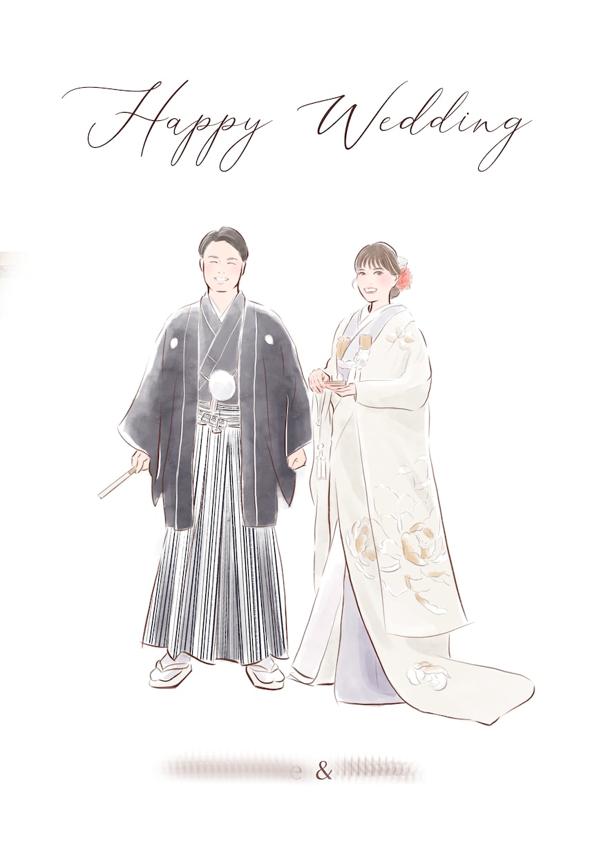 華やかで優しい結婚式ウェルカムボードを描きます ♡お写真をイラストにしてデータ納品いたします イメージ6