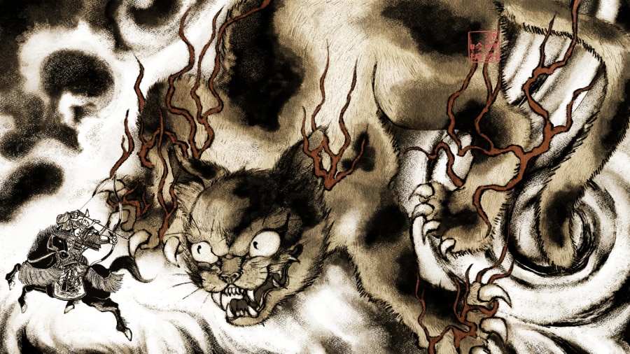 妖怪、龍、鬼、鳳凰、迫力ある和風イラストを描きます 日本画 御朱印 ラベル 浮世絵 鬼 グッズ 看板　ジャケット イメージ8