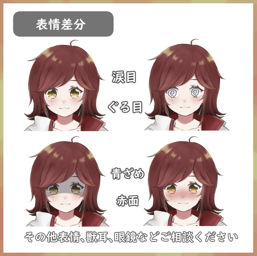 キャラデザからモデリングまでやります 予算を抑えたいけど、Live2dで動いてみたい！を叶えます イメージ4