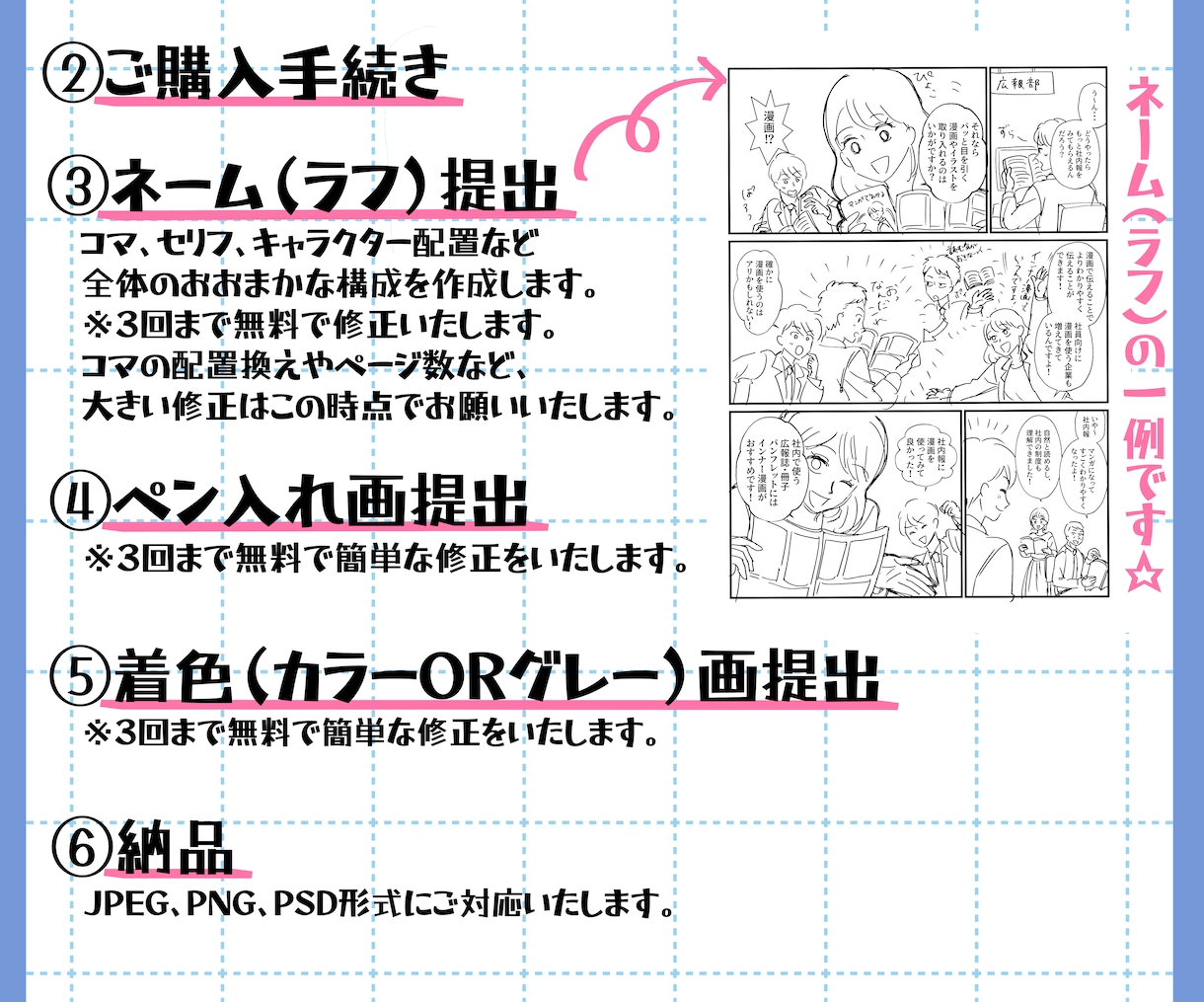 わかりやすい広告漫画描きます お好きなタッチで！あなたのPRしたいこと、漫画にします！ イメージ4