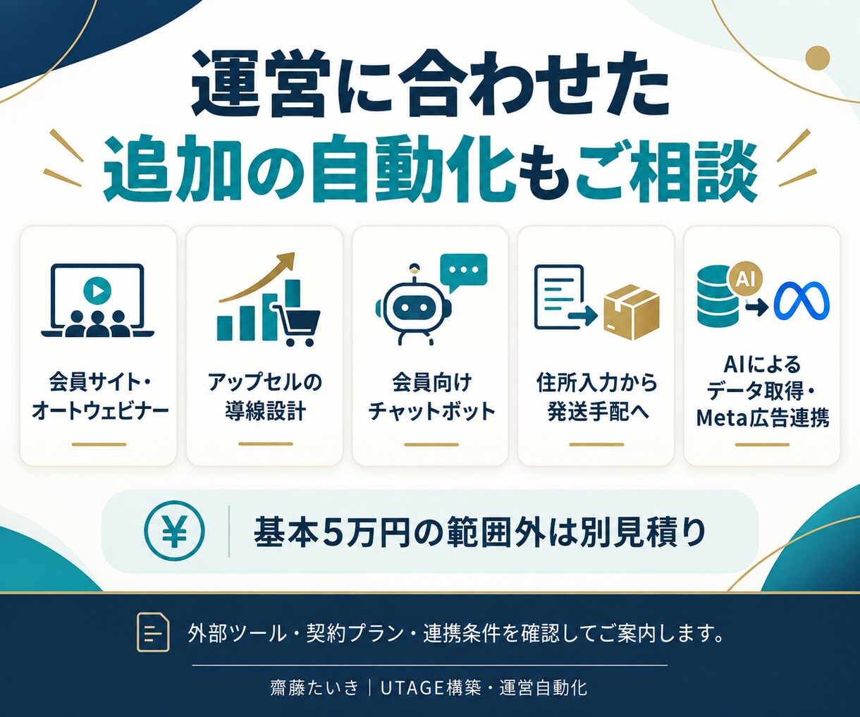 UTAGE構築代行で販売と会員導線を整えます 公式活用事例集掲載|約600名の会員サポート経験 イメージ7
