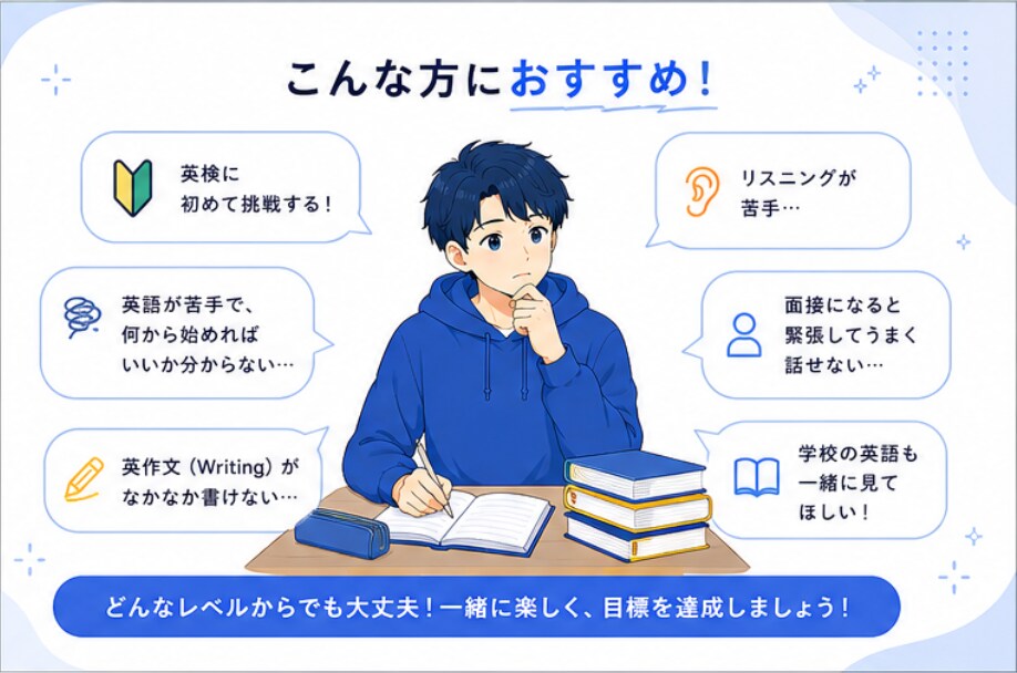 帰国子女の現役高校生が英語学習をサポートします 年齢の近い高校生と、楽しく気軽に英検合格を目指そう！ イメージ3