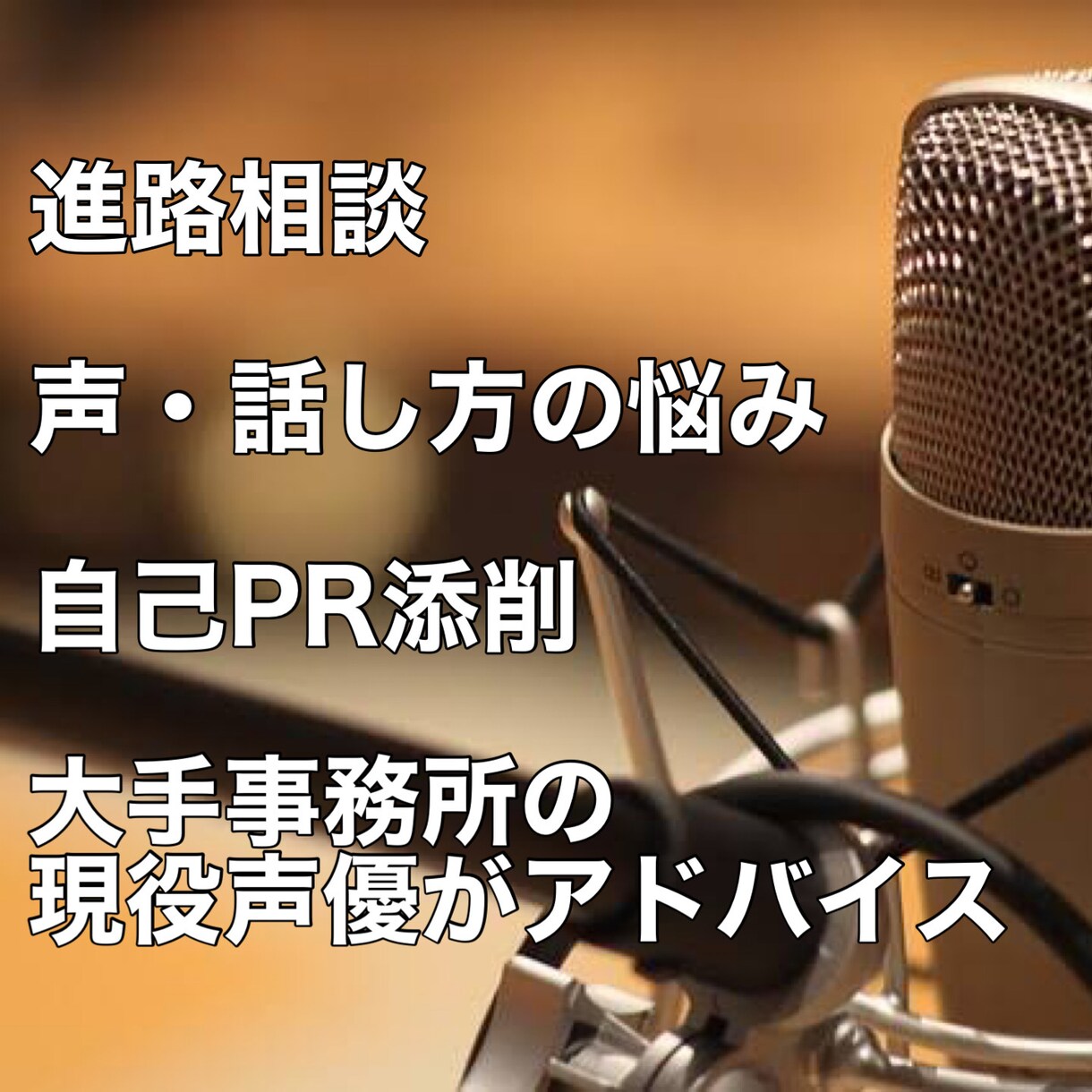 プロの現役声優が相談をお受けします 進路相談、演技発声、自己PR添削、何でもお話しください！ イメージ1