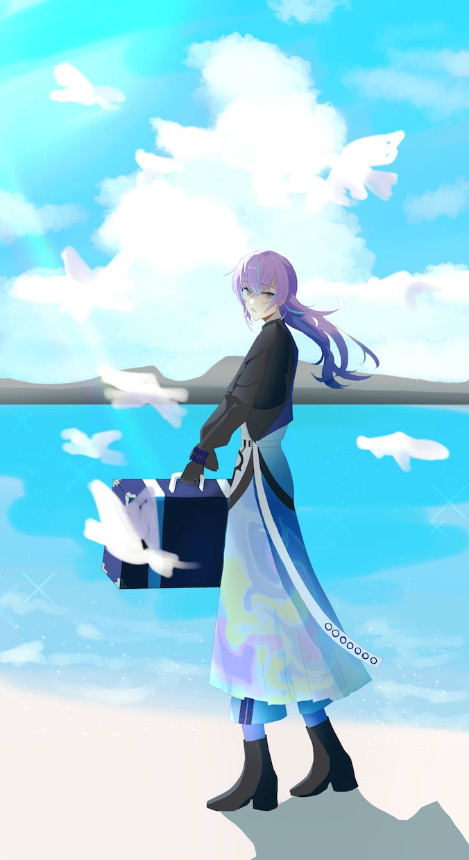 貴方の世界観を大切に絵を描きます 儚げで美しいキャラクターイラストをお求めの方に。 イメージ6