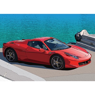 あなたの思い出のお車を描きます 思い出の車、お気に入りの愛車と景色であなただけの記念アートを イメージ6