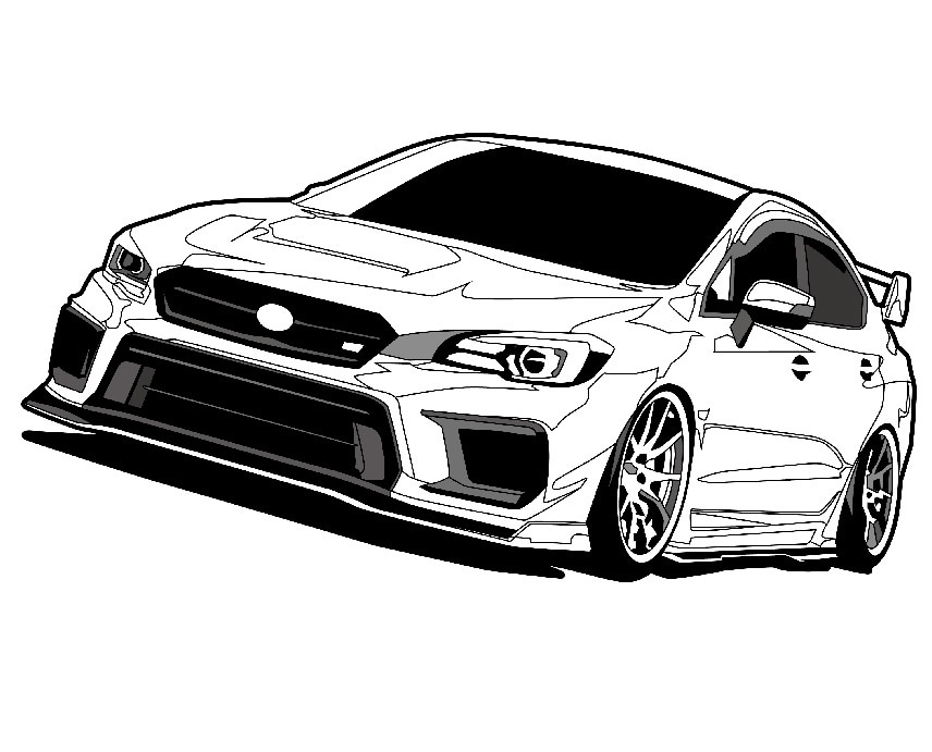 自動車をシンプルなタッチで描きます Tシャツやキーホルダーなどノベルティにも使えるイラストです。 イメージ5