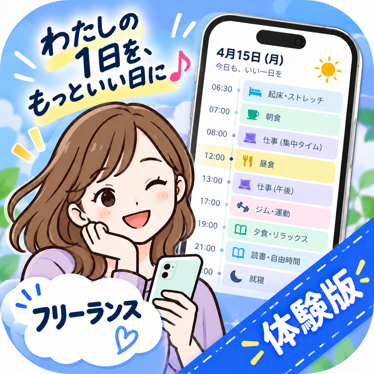 自分に合う1日スケジュールを作ります 手帳もアプリも続かなかった方へ。あなた専用に作成 イメージ5