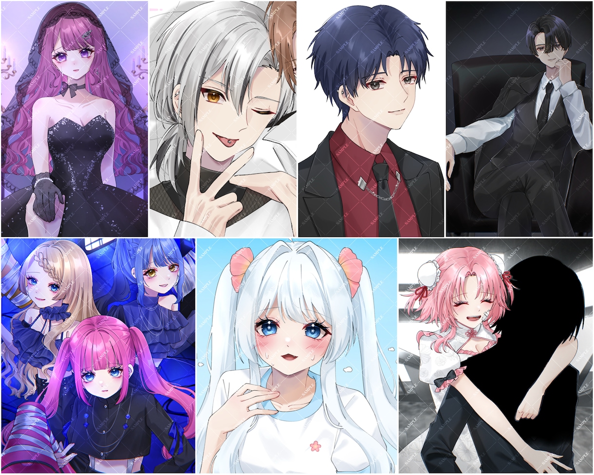 夢絵、アイコン、立ち絵、イラスト描きます 商用利用OK、簡易依頼・デフォ依頼も受付てます◎ イメージ6