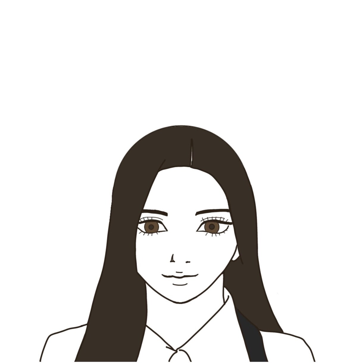 シンプルテイストな似顔絵を作成いたします 頂いたお写真からモノトーンベースのイラストを作成します イメージ6