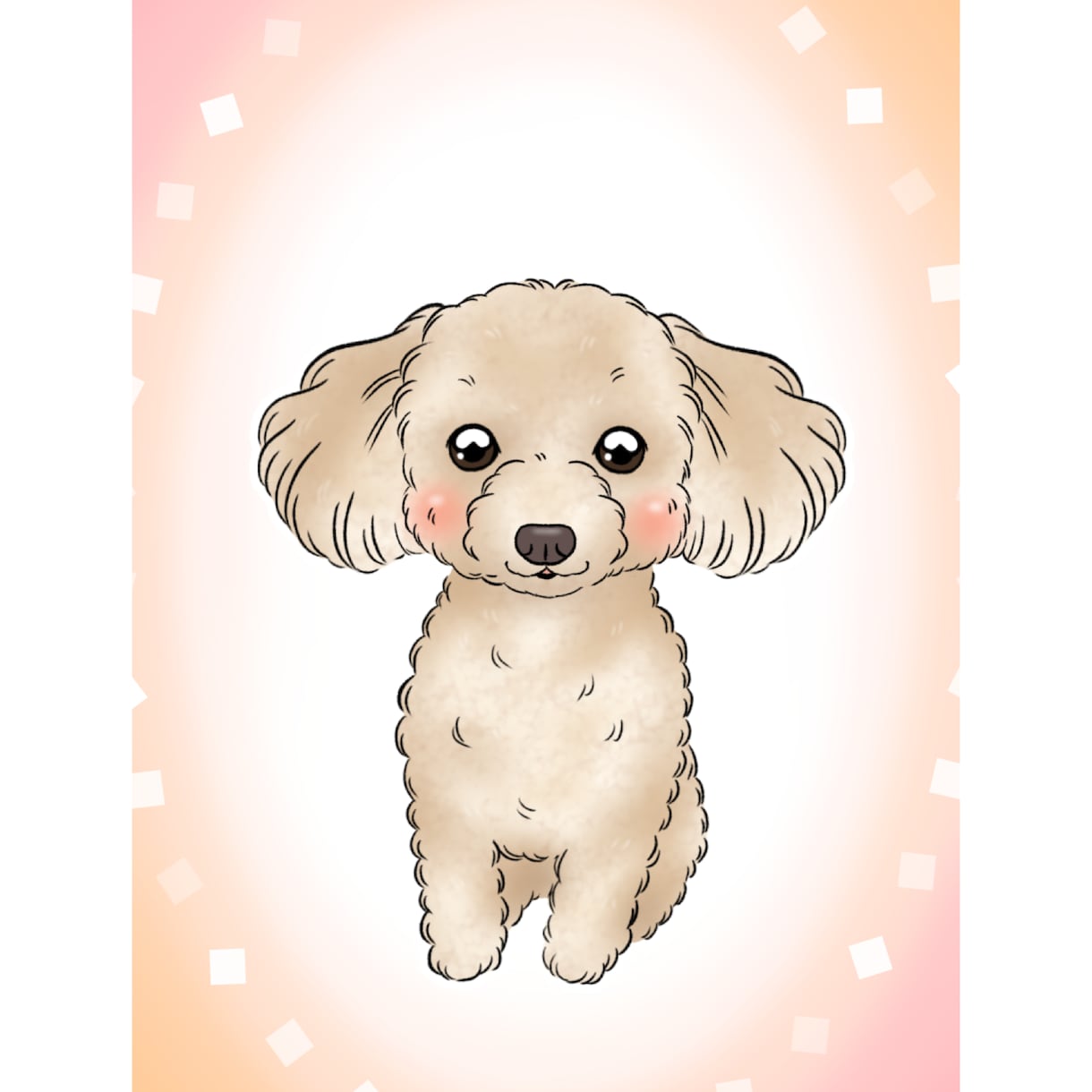 大切なペット(犬 猫 うさぎ 等)の似顔絵描きます かわいいく優しくあたたかい似顔絵です。家族と一緒にもどうぞ♩ イメージ4