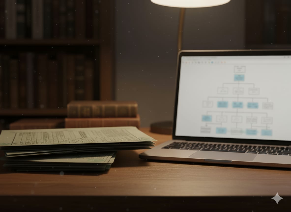 戸籍の取り寄せを代行し、家系図を作成します 戸籍・古い公文書の調査から読み取れるトピックも記載します！ イメージ1