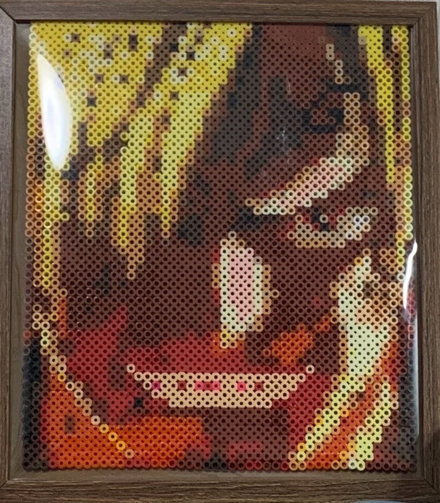 大きなアイロンビーズ制作します 壁にかけてインテリアとしてもどうぞ！28.5×28.5cm イメージ2