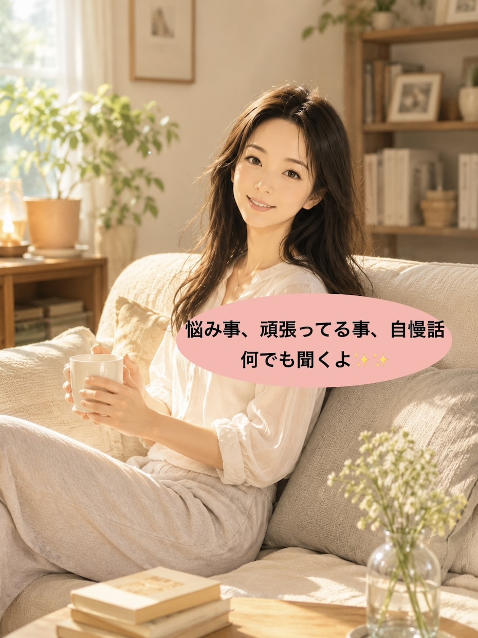 一人暮らしさん、話し相手になります 家に1人でいて寂しかったり、話し相手が欲しい方待ってます イメージ1