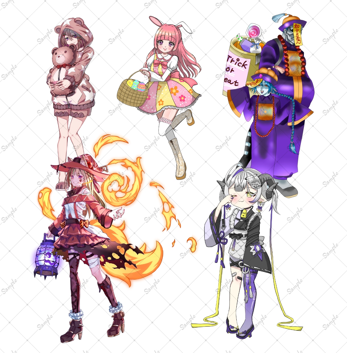 Vtuber・TRPG全身立ち絵イラスト作ります 季節ごとに様々な個性あるクリエイターが立ち絵を格安で納品！ イメージ3