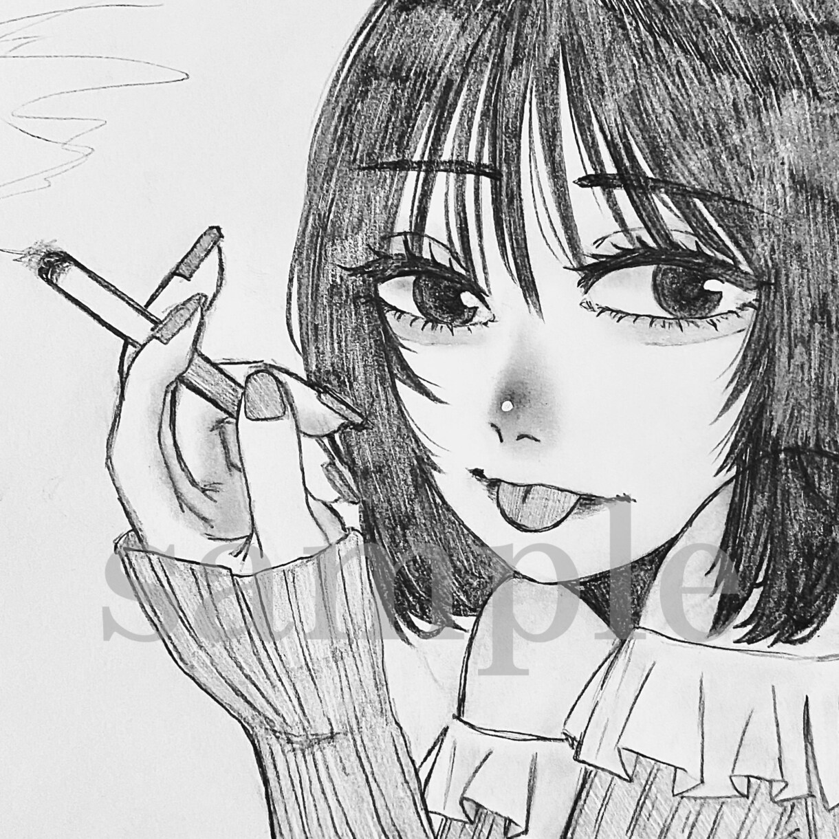 モノクロでアイコンやイラスト制作します あなたのSNSアカウントをアイコンから彩ります！ イメージ6