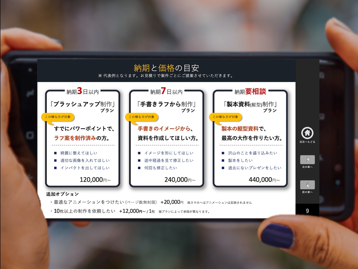 プレゼン後にも特化したパワポ資料を作成します スマホでも見られるBYOD型資料で聴講者の体験を豊かにします イメージ9