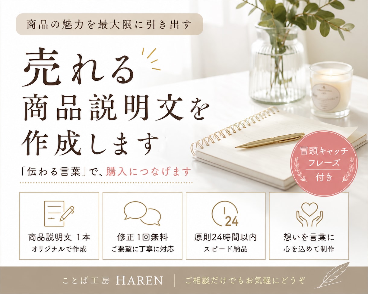 売上につながる商品説明文を作成します 商品の魅力を最大限に引き出します イメージ1