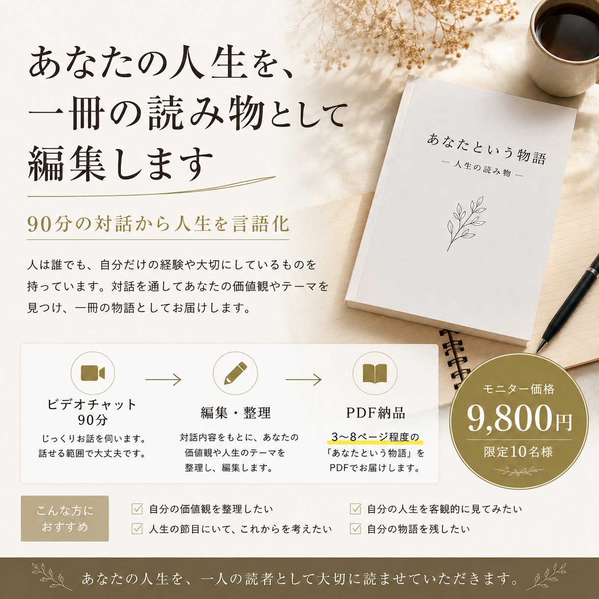 あなたの人生を、一冊の読み物として編集します あなたの人生を一冊の物語にします イメージ1