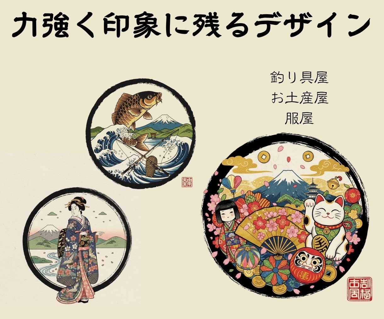 圧倒的な世界観で唯一無二のロゴを制作します 日本の「粋」を伝えるデザイン。他のロゴでは到達できない領域へ イメージ4