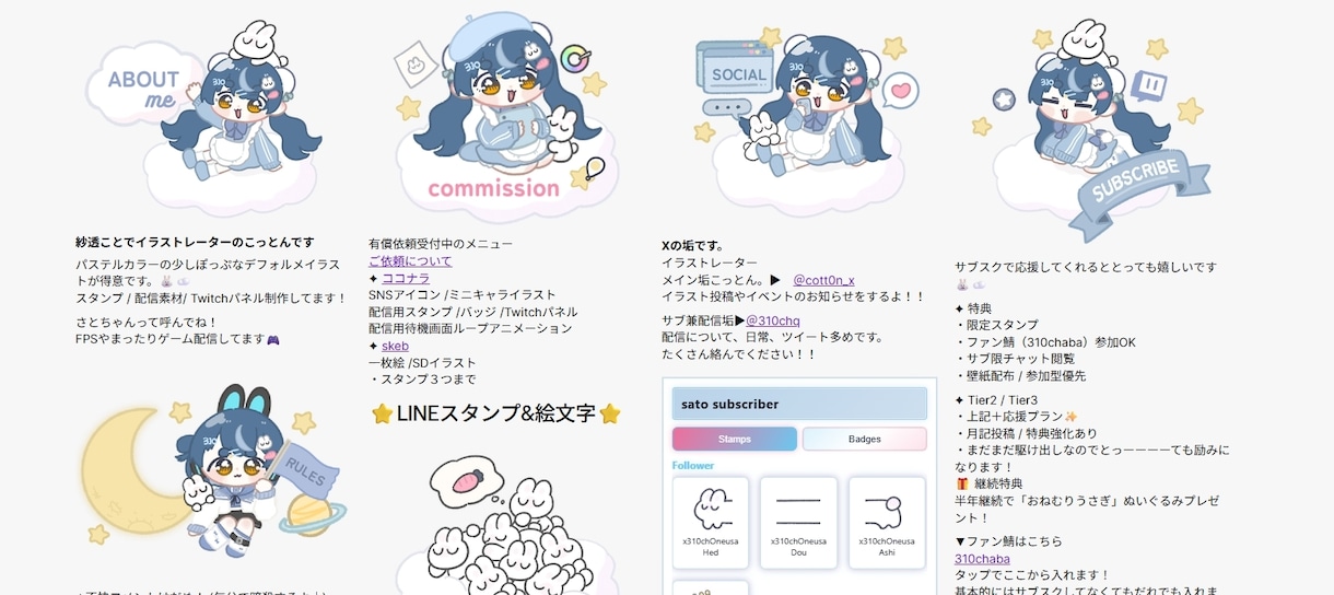 あなただけのオリジナルTwitchパネルお描きます VTuber、配信者向け！配信映えするパネルお描きします！ イメージ8