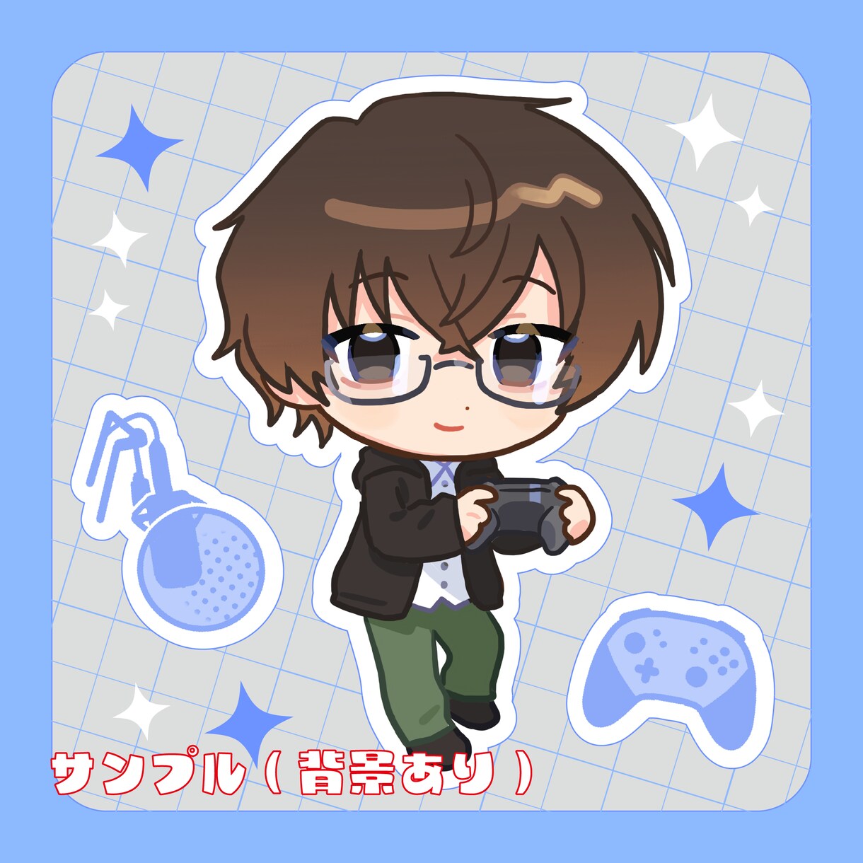 二頭身デフォルメイラストお描きします アイコン、配信、グッズなど幅広くご活用いただけます！ イメージ4