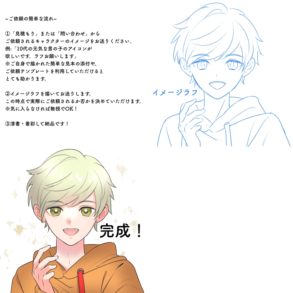 ラフ無料！なる早でアイコン描かせて頂きます 素早くリーズナブルにアイコンやサムネイルをお求めの方に イメージ9